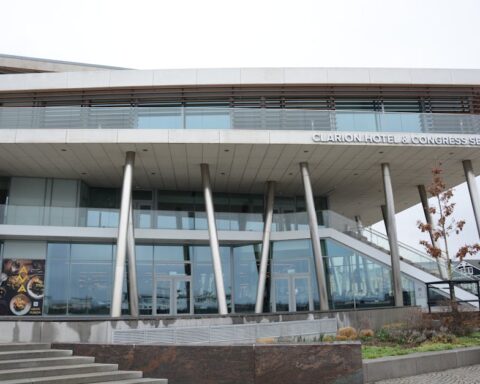 hotel grenzau westerwald - Front view of Clarion Hotel showcasing modern design and glass facade.